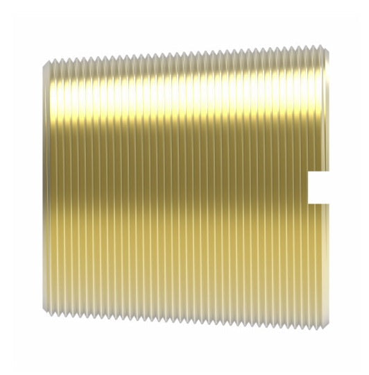 3150X6 by Danfoss | Pipe Adapter | Slotted Plug | 3/8" Male NPTF (Short Thread) | Brass
