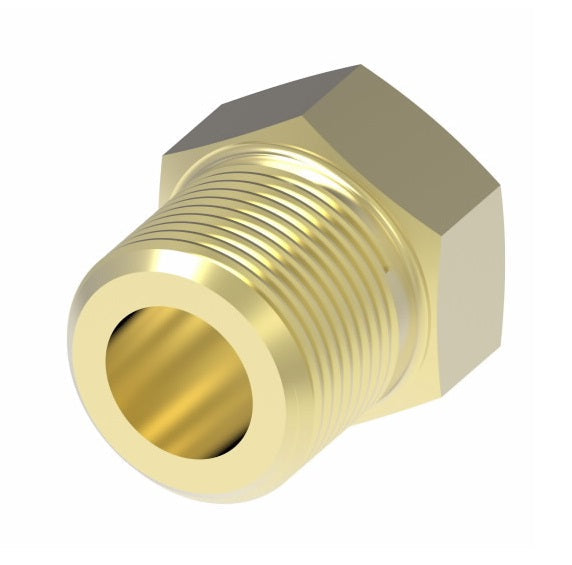 3152X2 by Danfoss | Pipe Adapter | Hex Head Plug | 1/8" Male NPTF (Short Thread) | Brass