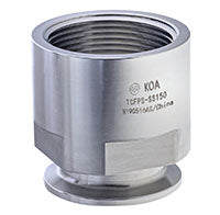 TCFPS-SS250200 by Kuriyama | TCFPS-SS Series | Sanitary Adapter | 2-1/2" Tri Clamp Size x 2" Female NPT | Straight | 316 Stainless Steel