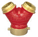 PW15S15S Dixon Brass Plain Wye with Pin Lugs - 1-1/2" Female NPSH Inlet x 1-1/2" Male NPSH Outlets (Two)