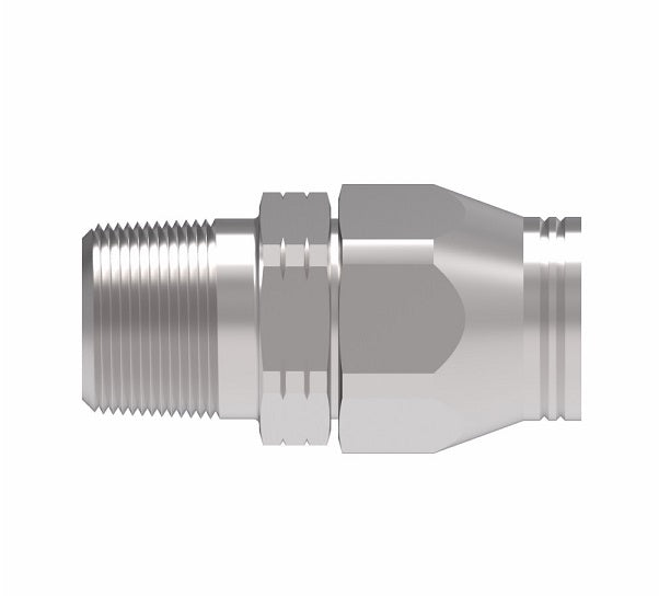 190628-16-16C Aeroquip by Danfoss | Male Pipe Super Gem PTFE Reusable Hose Fitting | -16 Male Pipe x -16 Reusable Hose End | Stainless Steel