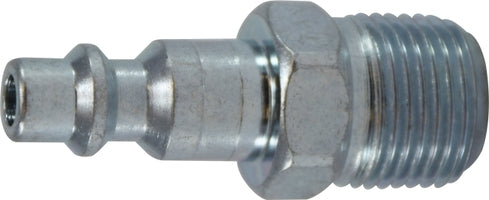 28546 (28-546) Midland Industrial Interchange Pneumatic Male Plug - 1/4" Male Pipe - 1/4" Body Size - Steel