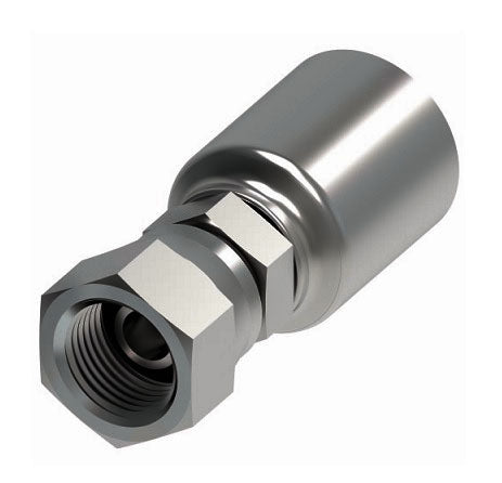 4TA16SP16 Synflex Optimum by Danfoss Eaton | 4TA Fitting for Thermoplastic Hydraulic Hose | -16 NPSM Female Pipe Swivel Fitting for -16 Hose | Carbon Steel