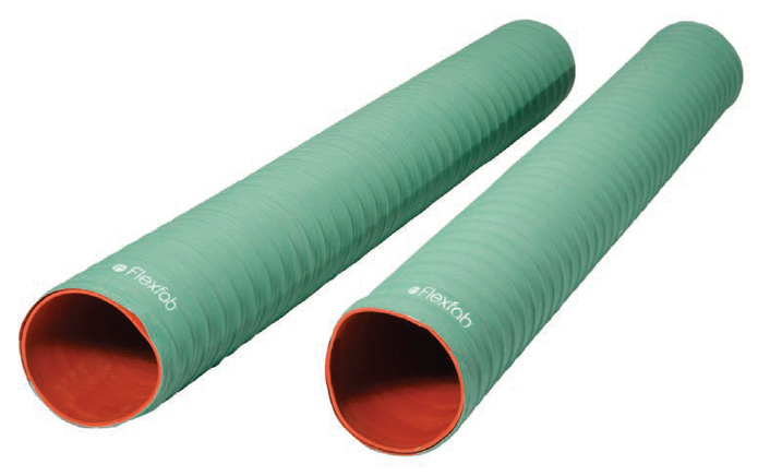 5508-125 FlexFab Series 5508 2-Ply Wire Reinforced Coolant Hose - 1.25" ID - 1.67" OD - Green - 3ft