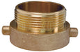 HA2525F Dixon Cast Brass Hydrant Adapter - Pin Lug - Same Size - 2-1/2" Female NST(NH) x 2-1/2" Male NST(NH)