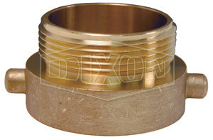 HA1515F Dixon Cast Brass Hydrant Adapter - Pin Lug - Same Size - 1-1/2" Female NST(NH) x 1-1/2" Male NST(NH)