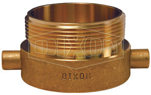 HA2530T Dixon Cast Brass Hydrant Adapter - Pin Lug - Increaser / Reducer - 2-1/2" Female NST(NH) x 3" Male NPT
