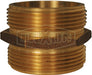 DMH40F40F Dixon Cast Brass Double Male Hex Nipple - 4" Male NST(NH) x 4" Male NST(NH)