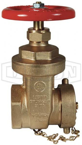 GWDGV250F Dixon Non-Rising Stem Wedge Disc Gate Valve - 2-1/2" Female NPT Inlet x 2-1/2" Male NST(NH) Outlet (Global)