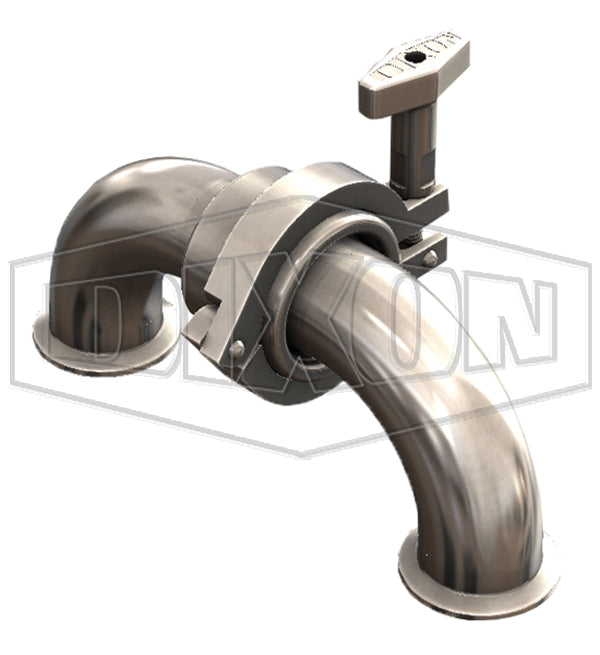 SJSS200SCC140 Dixon Valve SJSS Series Sanitary Swivel - 2" - Style 40 - Clamp Ends - Silicone - 316L Stainless Steel