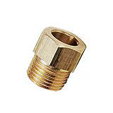0112 12 00 by Parker | Legris Sleeve Nut for Compression Fitting | 12 mm Sleeve x M18x1 Male M18 Metric Thread | 19 mm Hex | Straight | Brass