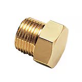 0125 08 00 by Parker | Legris Tube End Plug for Compression Fitting | 8 mm Tube End Plug x M12x1 Male M12 Metric Thread | 14 mm Hex | 14 mm Length | Brass | Pack of 10