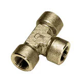 0145 17 17 by Parker | Legris Threaded Equal Adapter | 3/8" Female BSPP Thread | 62 mm Length | Tee | Brass