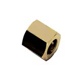 0155 13 13 by Parker | Legris Equal Connector | 1/4" Female BSPP | 17 mm Hex | 24 mm Length | Straight | Brass