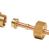 0166 08 10 by Parker | Legris 3-Piece Reducer | 8 mm Tube Size x 10 mm Tube Size | Straight | Brass