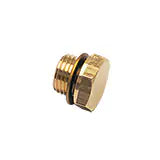 0220 21 00 39 by Parker | Legris Hex Head Plug | 1/2" Male BSPP Thread | 22 mm Hex | Brass