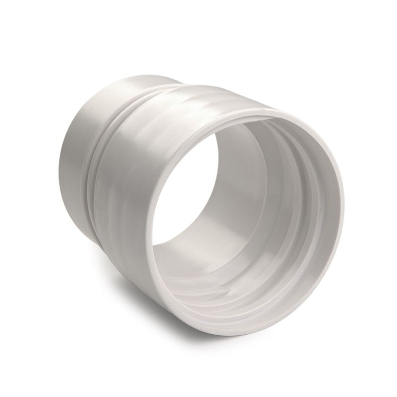 03100794 by Flexaust | Flex-Tube Screw Cuff | Fits 4in Hose ID | White | PVC