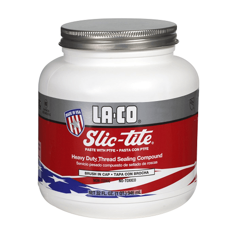 042049 by La-Co | Slic-tite Paste with PTFE | 1 qt. | Brush in Cap  | Case of 12