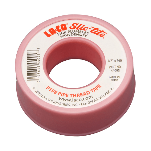 044095 by La-Co | Slic-tite PTFE Thread Tape | 1/2" x 260" | Pink Water | Case of 12