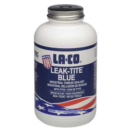 046009 by La-Co | LEAK-TITE Blue | 1/4 pt. Brush in Cap | Case of 24