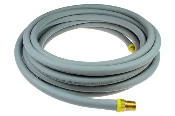 L14R025N by Coilhose | Lock-On Hose | 1/4" Hose ID | 1/2" Hose OD | 1/4" Lock-On Male NPT Thread Rigid | Gray | Rubber | 25ft