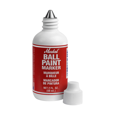 084622 by Markal | Ball Paint Marker | 1/8" (3 mm) Mark Size | Red  | Case of 48