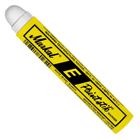 088620 by Markal | E Paintstik | Standard Size 11/16" x 4-3/4" | 1/16" (1.5 mm) Mark Size | White | Case of 144