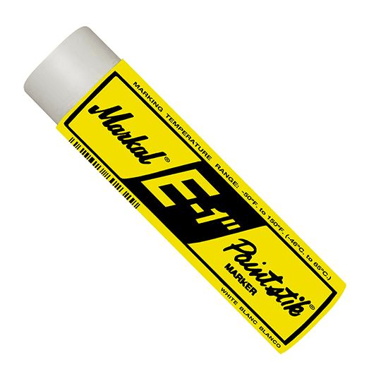 088640 by Markal | E Paintstik | King Size 1" x 4-3/4" | 1/16" (1.5 mm) Mark Size | White | Case of 144
