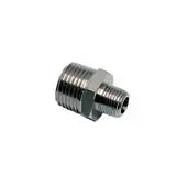 0900 00 21 by Parker | Legris Equal Adapter | 1/2" Male BSPT Thread x 1/2" Male BSPT Thread | 22 mm Hex | 33.5 mm Length | Straight | Nickel-Plated Brass
