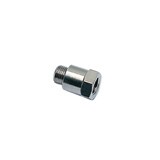 0907 00 10 01 by Parker | Legris Extended Adapter | 1/8" Male BSPP Thread x 1/8" Female BSPP Thread | 14 mm Hex | 22 mm Length | Straight | Nickel-Plated Brass
