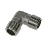 0914 00 21 by Parker | Legris Stud Fitting | 1/2" Male BSPT Thread x 1/2" Male BSPT Thread | 90° Elbow | Nickel-Plated Brass