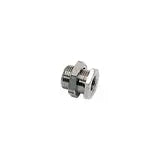0920 00 13 by Parker | Legris Bulkhead Connector | 1/4" Female BSPP Thread x M20x1.5 Male M20 Metric Thread | 24 mm Hex (F) | 27 mm Hex (F1) | 25 mm Length | Straight | Nickel-Plated Brass
