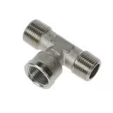0928 00 17 by Parker | Legris Stud Fitting | 3/8" Male BSPT Thread x 3/8" Female BSPP Thread | 51 mm Length | Nickel-Plated Brass