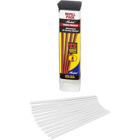 096240 by Markal | TRADES MARKER Refill Pack (12 Sticks) | White | Case of 144