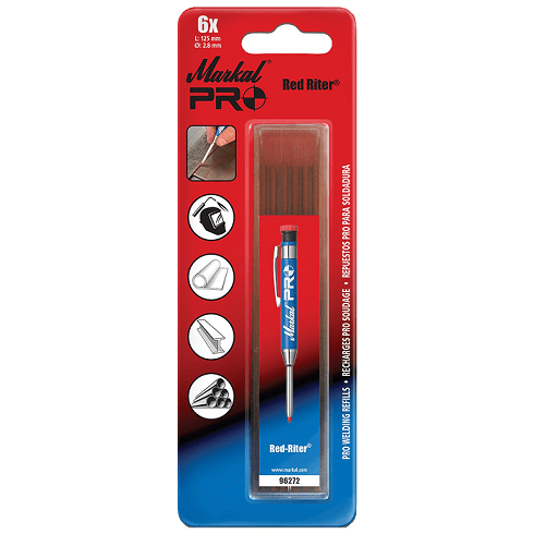 096272 by Markal | Welding Marker | PRO Red-Riter Refill  | Case of 12