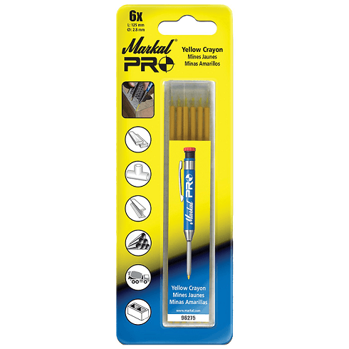 096275 by Markal | Pro General Purpose Refills | Yellow | Case of 12