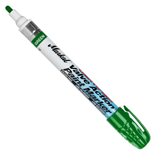 096885 by Markal | Certified Valve Action Paint Marker | 1/8" (3 mm) Mark Size | Green  | Case of 48