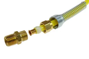 RK118 by Coilhose | Nylon Hose Fittings | Repair Kit | 1/2" Hose ID x 1/2" Rigid Male NPT Thread | Brass