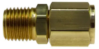 CF0606S by Coilhose | Hose Fitting | 3/8" Female NPT Thread x 3/8" Male NPT Thread | Swivel Conversion Fitting | Straight | Brass