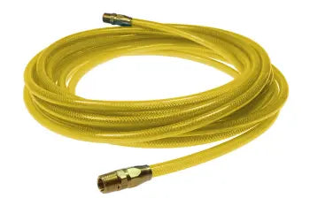 PFE51004TYZ by Coilhose | Flexeel® Reinforced Hose | 5/16" Hose ID | 0.473" Hose OD | 1/4" Male NPT Rigid Reusable Fittings | 100ft | Transparent Yellow | Straight | Polyurethane