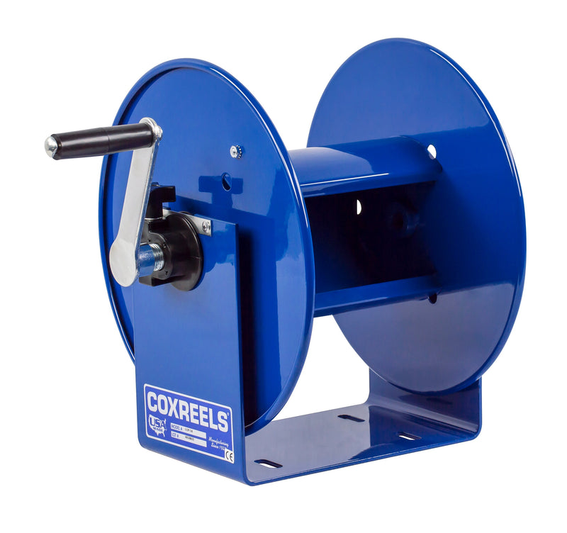 112P-3-8 by Coxreels | 100 Pure Flow Series | 4,000 PSI Hand Crank Hose Reel for Breathing Air & Clean Fluids | 3/8" Hose ID, 3/8" FNPT Inlet | Steel | 100ft Capacity, Hose Not Included