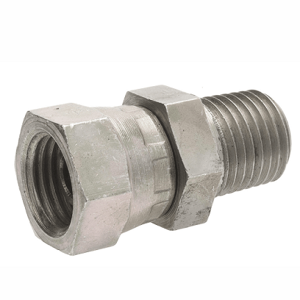 1000-88 by Alemite | Swivel Adapter | Thread: 1/2" Male NPTF | Male/Female Thread: 1/2" Female NPSM | Straight