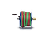 112W-1-50 by Coxreels | 100W Series | 200 PSI Hand Crank Hose Reel for Oxy-Acetylene Welding | 1/4" Hose ID, 1/4" FNPT Inlet x 1/4" MNPT Hose End | Steel | 50ft Twin EPDM Hose Included