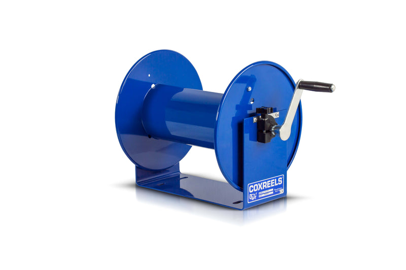 112-3-150 by Coxreels | 100 Series | 4,000 PSI Hand Crank Hose Reel | 3/8" Hose ID, 3/8" FNPT Inlet | Steel | 150ft Capacity, Hose Not Included