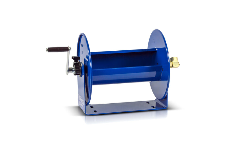 112-4-75 by Coxreels | 100 Series | 4,000 PSI Hand Crank Hose Reel | 1/2" Hose ID, 1/2" FNPT Inlet | Steel | 75ft Capacity, Hose Not Included