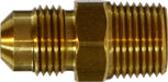 10255EH by Midland | SAE 45° Flare Fitting | Heavy Male Adapter | 1/4" Male SAE 45° Flare x 1/8" Male NPTF | Straight | Brass