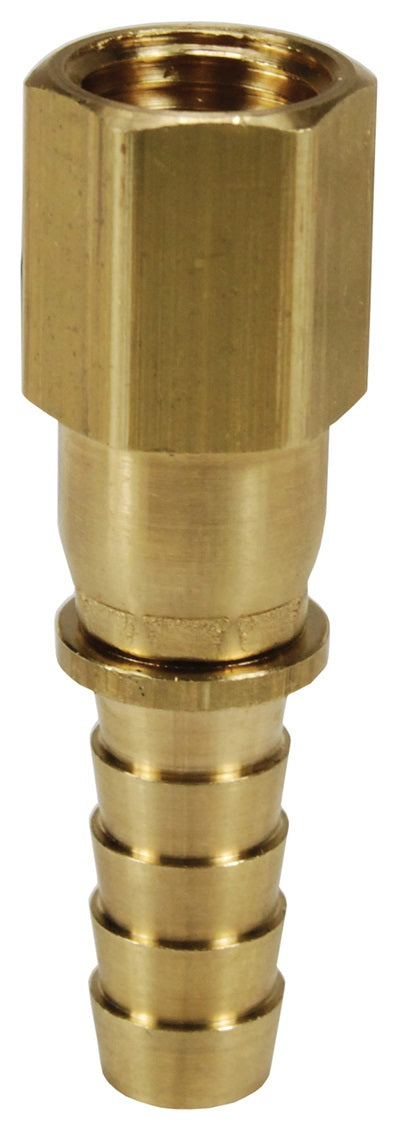 1050806C by Dixon Valve | Hose Barb Insert | 3/8" Female PTF-SAE Short Swivel x 1/2" Hose ID | Brass