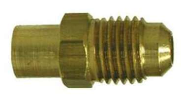 10600 by Midland | SAE 45° Flare Fitting | Flare Sweat Fitting | 1/4" Male SAE 45° Flare x 1/4" Sweat Adapter | Straight | Brass