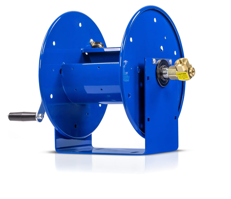 112-3-100 by Coxreels | 100 Series | 4,000 PSI Hand Crank Hose Reel | 3/8" Hose ID, 3/8" FNPT Inlet | Steel | 100ft Capacity, Hose Not Included