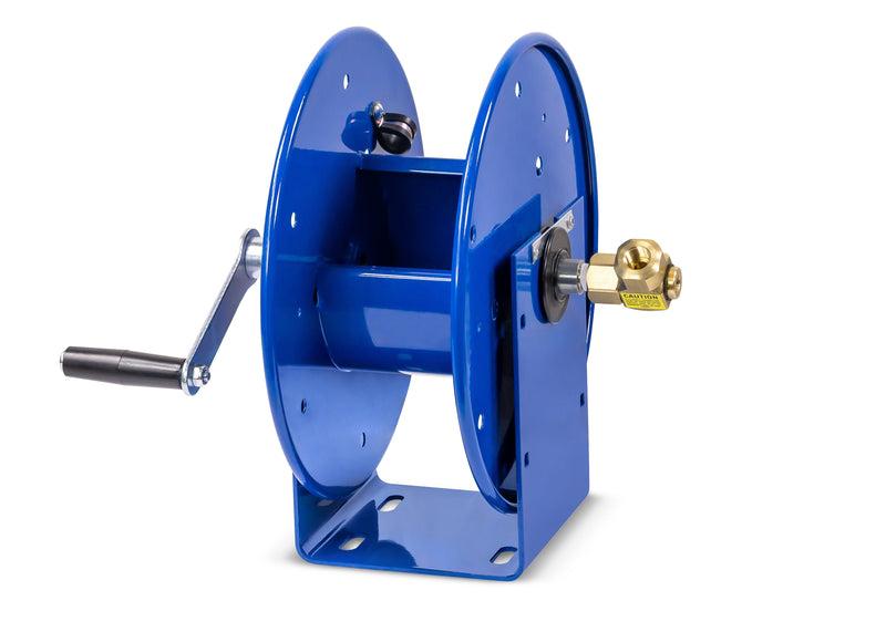 112-3-50 by Coxreels | 100 Series | 4,000 PSI Hand Crank Hose Reel | 3/8" Hose ID, 3/8" FNPT Inlet | Steel | 50ft Capacity, Hose Not Included